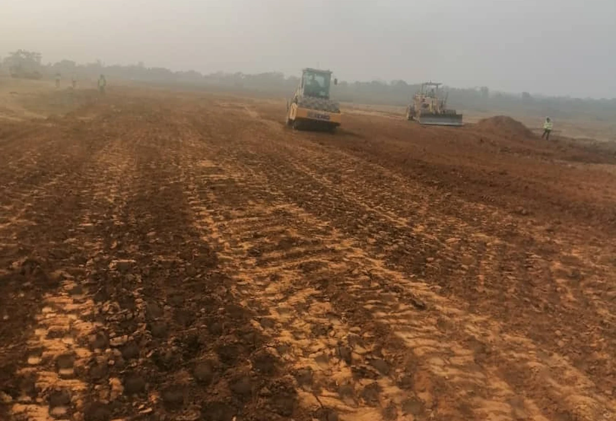 Préparation d’un terrain pour travaux de forage
